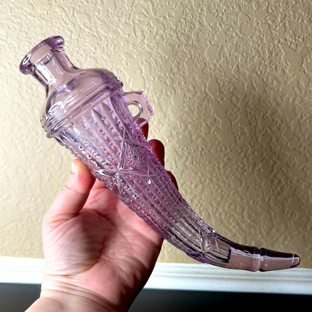 Antique Foust Distillery Figural Whiskey Bottle, Glen Rock PA, Horn of Plenty